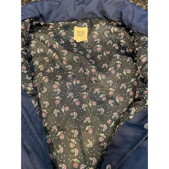 True Craft Women's Puffer Vest Navy Blue Size L Snap Closure Casual - Picture 7 of 10